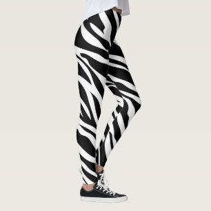Tryckfärg för Mönster i Zebra Strips Leggings