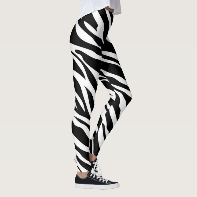 Tryckfärg för Mönster i Zebra Strips Leggings (Höger)