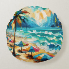 Tryckfärg för paraplyer rund kudde