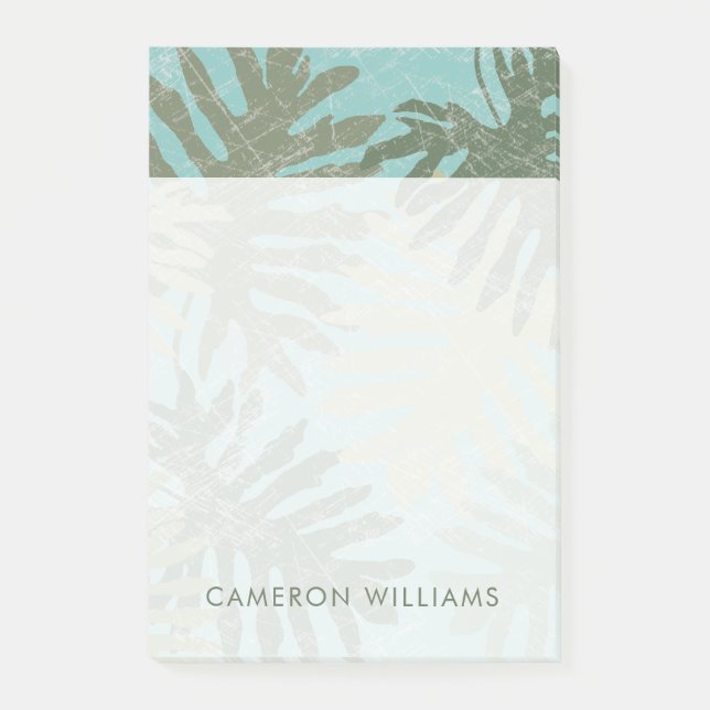 Tryckfärgad Löv Post-it Block (Framsida)