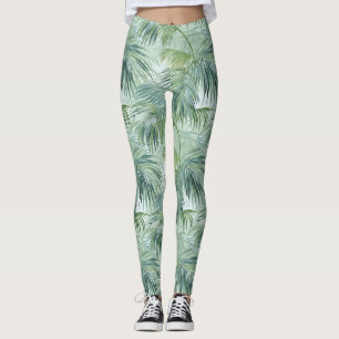 Tryckfärgning vid Handflatan Löv med allt-över-try Leggings