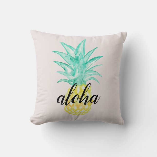 Tryckfärgsfärg för ananas vattenfärg, blek kudde (Framsida)