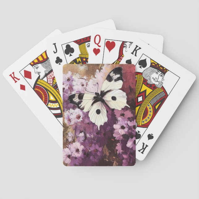 Tryckfärgsfärg för fjäril Garden Casinokort (Baksidan)