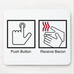 Tryckknappen mottar bacon - baconutmatare musmatta