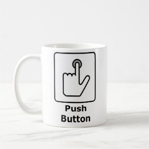 Tryckknappen/mottar bacon kaffemugg