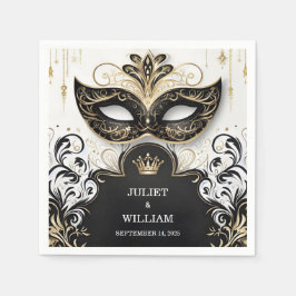 Tryckkod Prom Costume MasqueraBoll Bröllop Pappersservett