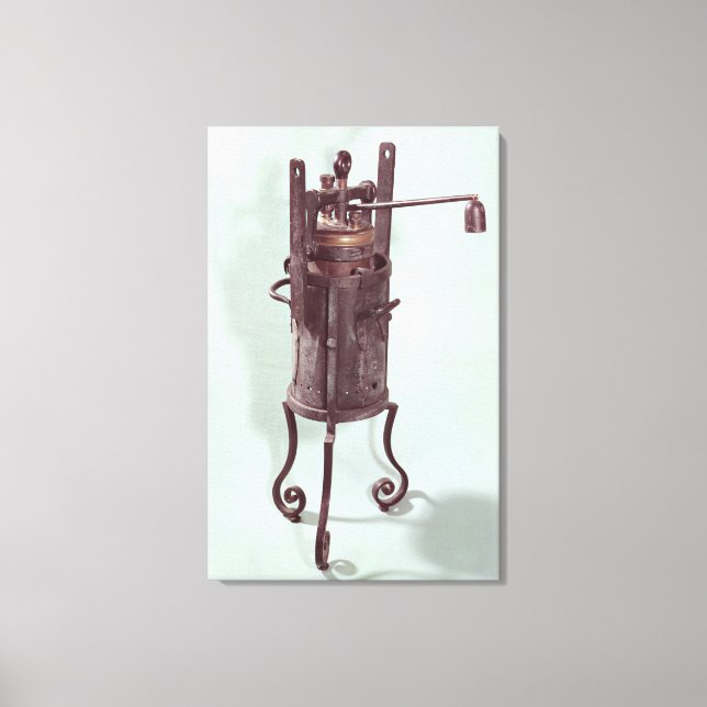 Tryckkokare uppfunnen av Denis Papin 1679 Canvastryck (Framsida)