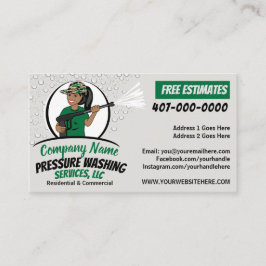 Tryckkraft som Tvättar och Städning afrikansk amer Visitkort