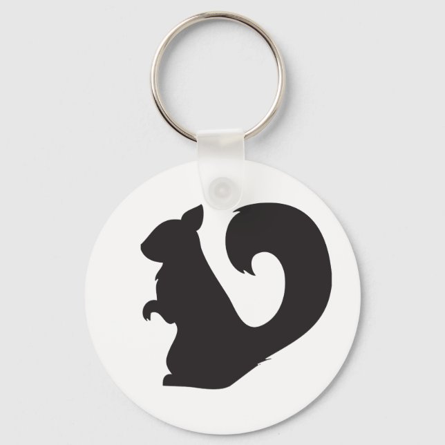 Tryckkritiker för silhuetgrafik från skogsmark nyckelring (Framsida)