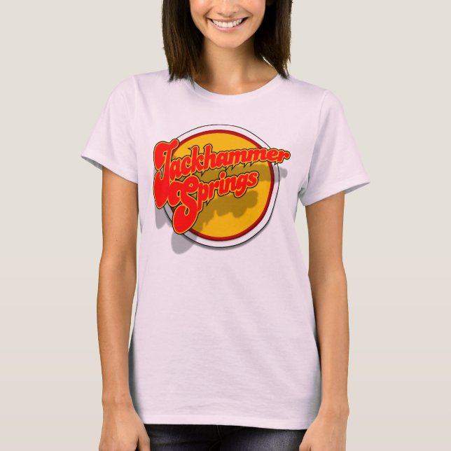 Tryckluftsborren fjädrar skjortan t shirt (Framsida)