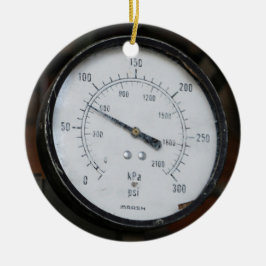 Tryckmätare Julgransprydnad Keramik