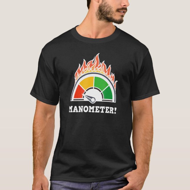 Tryckmätare med tyska texten  Handwerker Home I T Shirt (Framsida)
