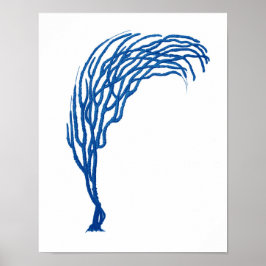 Tryckning av blåhavskorall #3 - Fästdekoration Poster