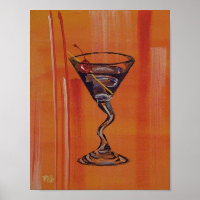 Tryckning av "Bluetini" Poster (Framsidan)