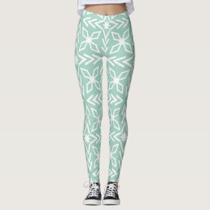 Tryckning av färgämnen för färgen Aqua Seafoam Leggings
