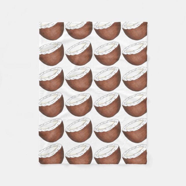 Tryckning av Fruktig persikokokonut på Tropical Is Fleecefilt (Framsidan)