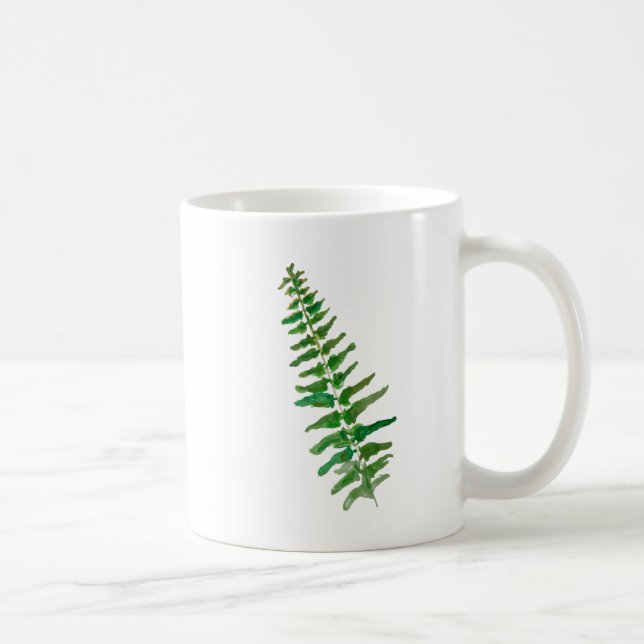 Tryckning av Grönt på botaniska växter Kaffemugg (Höger)
