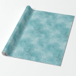 Tryckning av leopard i Aqua Teal Turquoise Glam Le Presentpapper