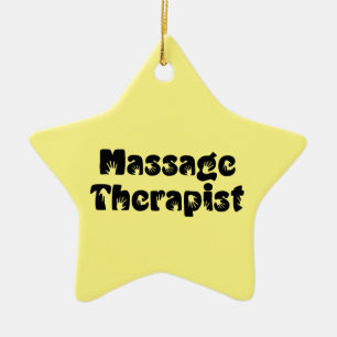Tryckning av massageterapihandskrivare julgransprydnad keramik