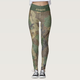 Tryckning av militärkamouflage Hunting and Fishing Leggings