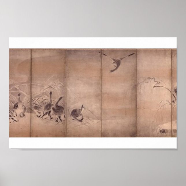 Tryckning av Miyamoto Musashi, c. 1 600 Poster (Framsidan)