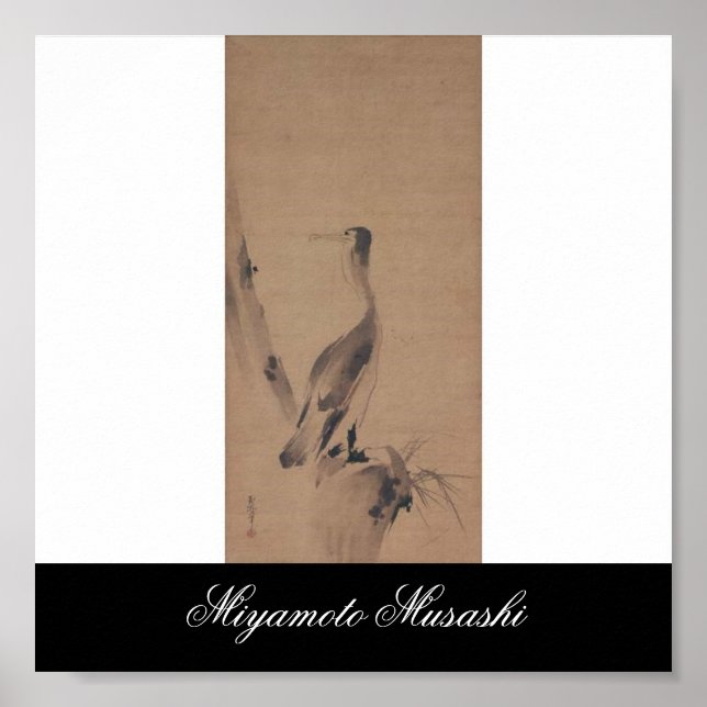 Tryckning av Miyamoto Musashi, c. 1 600 Poster (Framsidan)