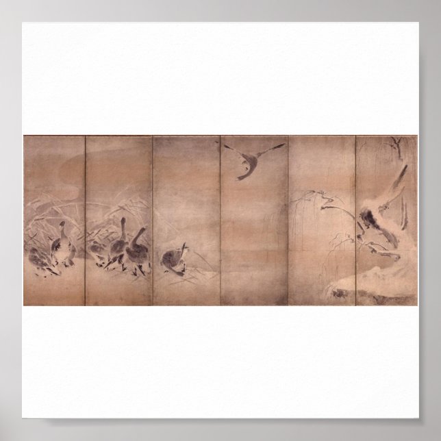 Tryckning av Miyamoto Musashi, c. 1 600 Poster (Framsidan)