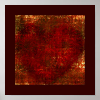 Tryckning av pärlhjärta (12 x 12) poster