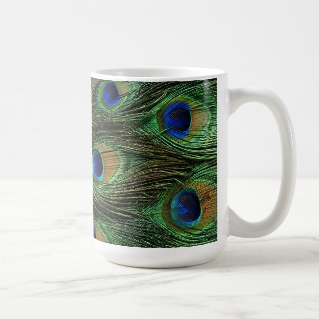 Tryckning av peacock Feather Kaffemugg (Höger)