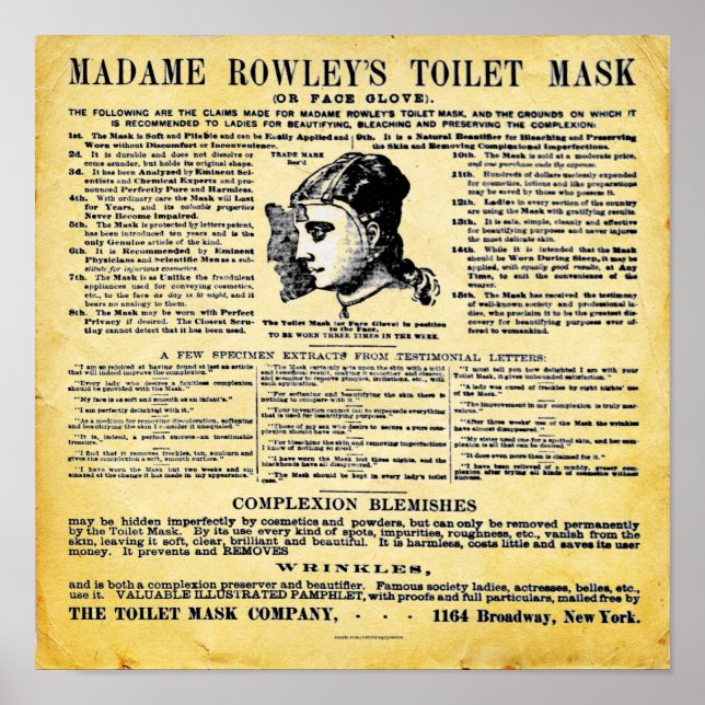Tryckning av Rowleys toalettmask Poster (Framsidan)