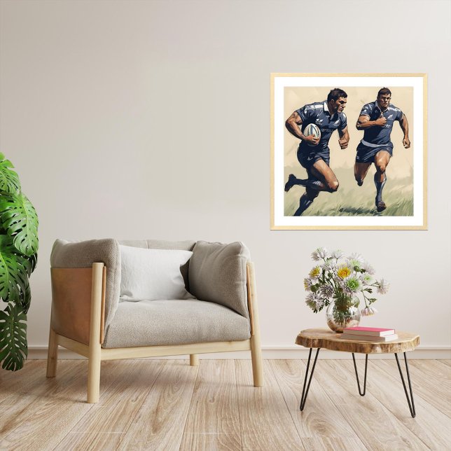 Tryckning av Rugby Players Art Print Poster (Rugby Players.
Artists: Roger Smith)