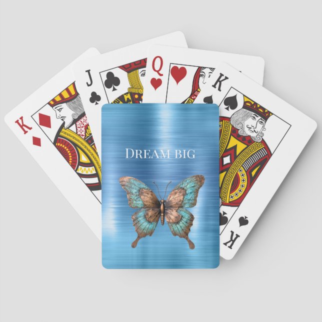 Tryckning av Snake-utskrift för Aqua Silver Casinokort (Baksidan)