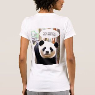 Tryckning av T-Shirts Hamlet Quote Panda för kvinn