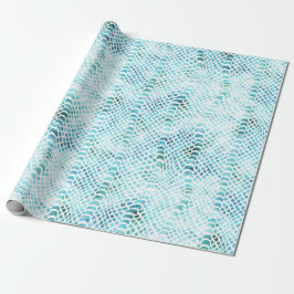 Tryckning av Teal Snake i Aqua Presentpapper