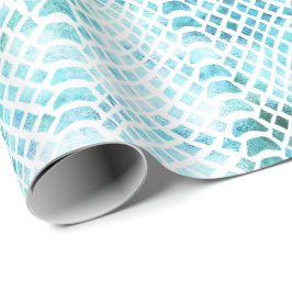 Tryckning av Teal Snake i Aqua Presentpapper