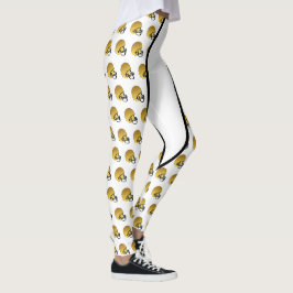 Tryckning i Guld-fotboll Leggings