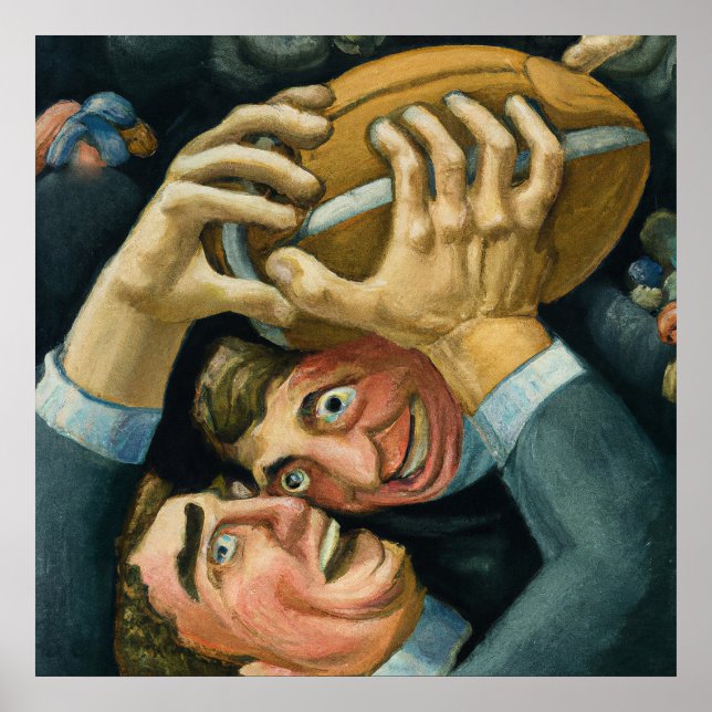 Tryckning i Rugby Combat Art Poster (Framsidan)