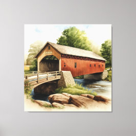 Tryckning på övertäckt Bridge Canvas Art Skriv ut
