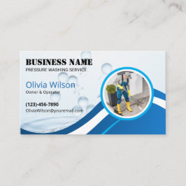 Tryckning Tvättande ström Tvättar tjänsten Blue St Visitkort