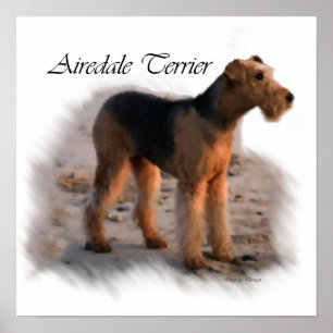 Tryckpresenter för Airedale Terrier Art Poster
