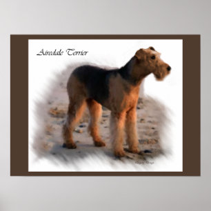 Tryckpresenter för Airedale Terrier Art Poster