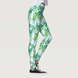 Trycksaker i Tropical Handflatan Skriv ut kvinnlig Leggings