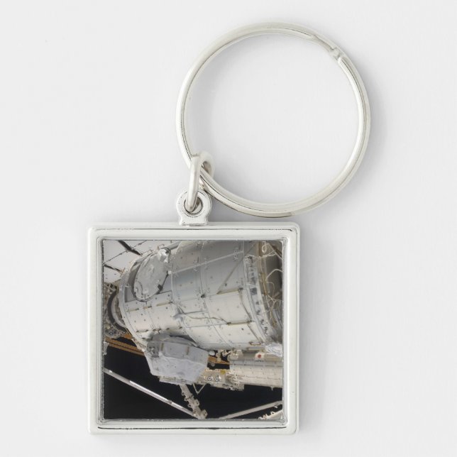 Trycksatt matningsadapter 3 2 fyrkantig silverfärgad nyckelring (Framsidan)