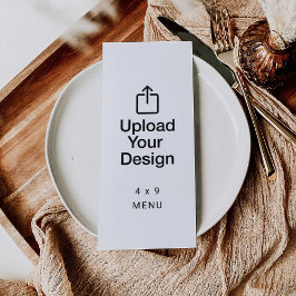 Tryckt 4" x 9" Meny