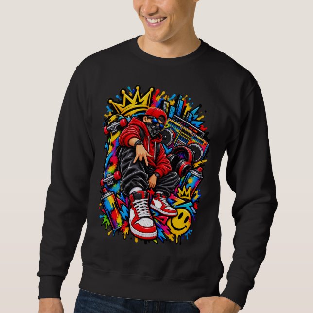 Tryckt Basic Sweet T-Shirt Lång Ärmad Tröja (Framsida)