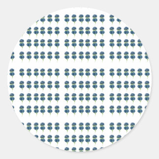 Tryckt blomsterskjorta, Boho Wildblommor Runt Klistermärke