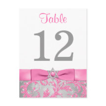 Tryckt Bow - Vinter Wonderland Bordsnummer Card