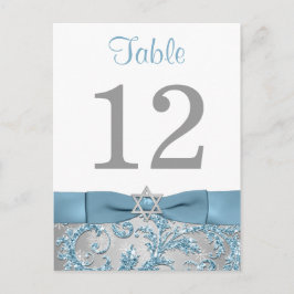 Tryckt Bow - Vinter Wonderland Bordsnummer Card