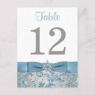 Tryckt Bow - Vinter Wonderland Bordsnummer Card
