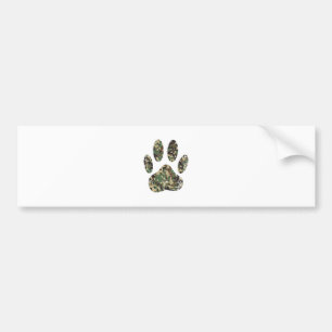 Tryckt Camo Hund Paw-utskrift Bildekal